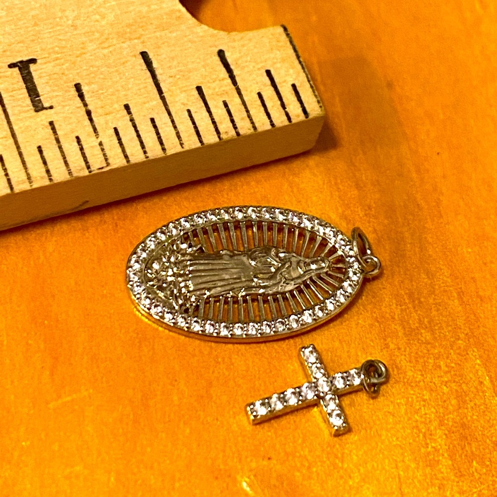 Small, sterling silver charms